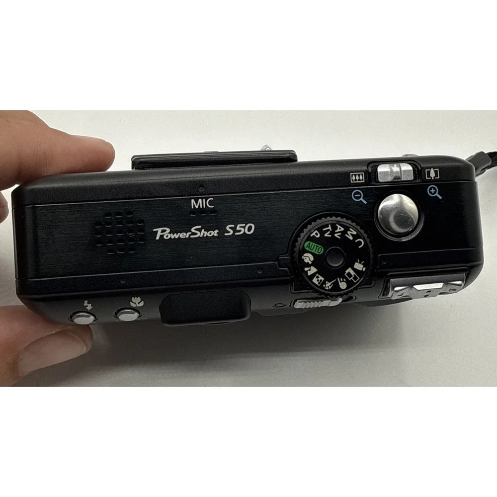 Canon PowerShot S50 Digital Camera New Battery + Charger— TESTED AND WORKING✅